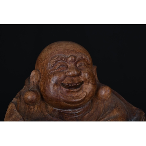 90 - Wooden Hand Carved Buddha