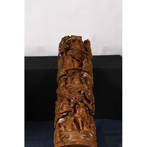 93 - Rare Intricate Sandalwood Wood Carving