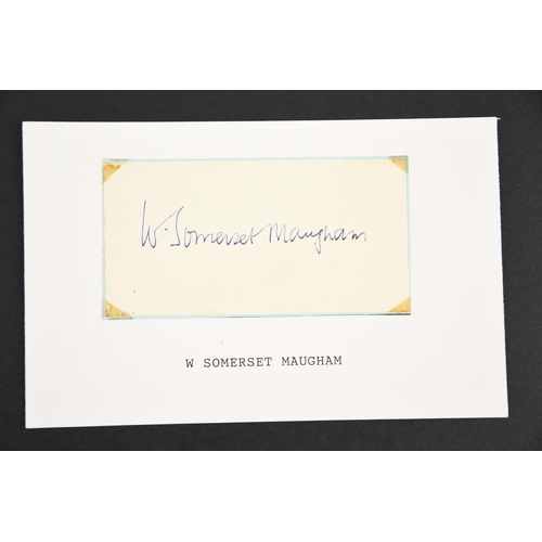 213 - William Somerset Maugham (1874 - 1965) Original Signature on card.