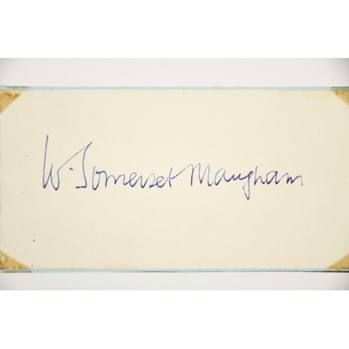 213 - William Somerset Maugham (1874 - 1965) Original Signature on card.