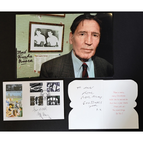 230 - Set of 3 signatures - Reg Kray, Ron Kray & Frankie Fraser.