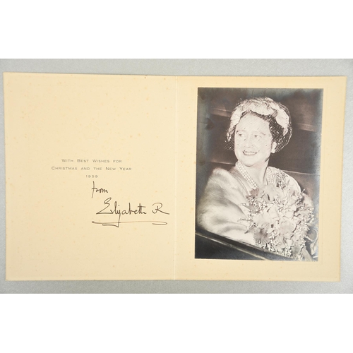 232 - Queen Elizabeth The Queen Mother (1900 - 2002) Original Signed Christmas Card 1959.