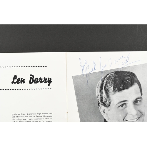 241 - GENE PITNEY, PAUL ANKA & LEN BARRY Original signatures