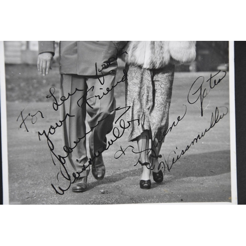 249 - JOHNNY WEISMULLER & ARLENE GATES WEISMULLER Original signatures