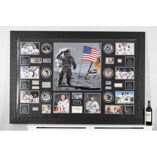 3 - Stunning Apollo Astronauts Presentation with 18 Original Signatures