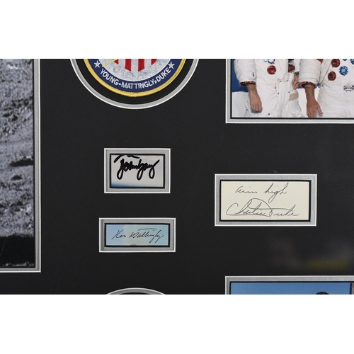 3 - Stunning Apollo Astronauts Presentation with 18 Original Signatures