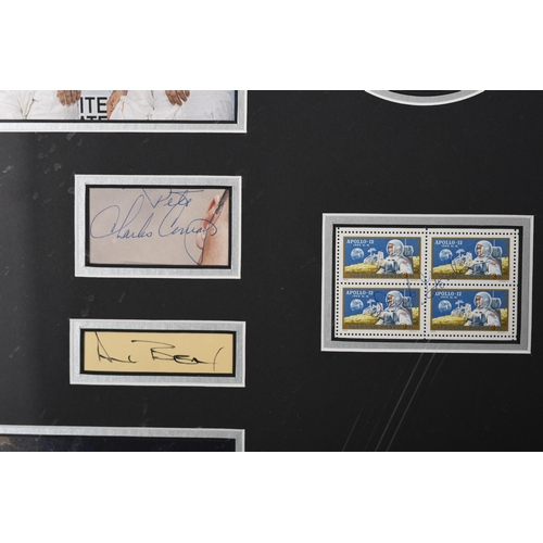 3 - Stunning Apollo Astronauts Presentation with 18 Original Signatures