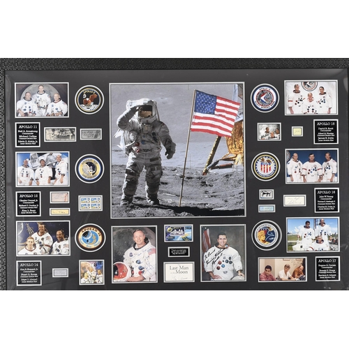 3 - Stunning Apollo Astronauts Presentation with 18 Original Signatures