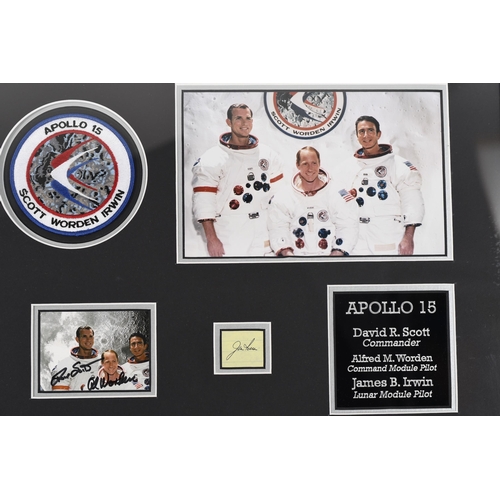 3 - Stunning Apollo Astronauts Presentation with 18 Original Signatures