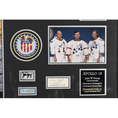 3 - Stunning Apollo Astronauts Presentation with 18 Original Signatures