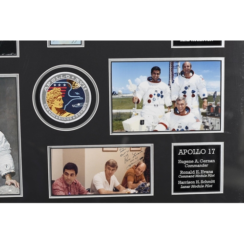 3 - Stunning Apollo Astronauts Presentation with 18 Original Signatures