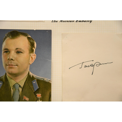 56 - Rare Yuri Gagarin Signature in Unique Presentation