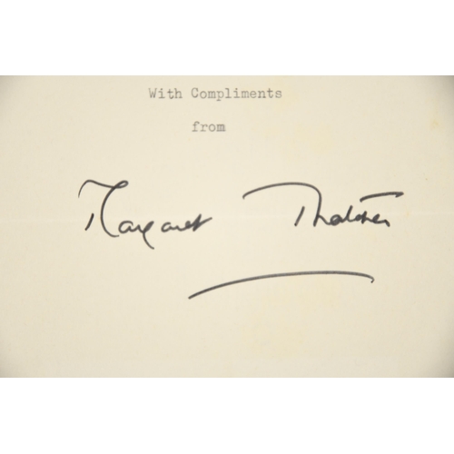 57 - Margaret Thatcher (1925 - 2013) Original Signature on headed paper.