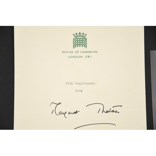 57 - Margaret Thatcher (1925 - 2013) Original Signature on headed paper.