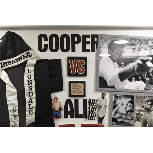 6 - Framed Muhammad Ali and Henry Cooper Presentation with Original Signatures