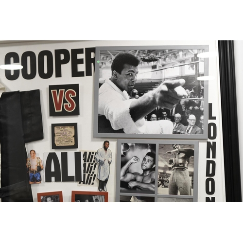 6 - Framed Muhammad Ali and Henry Cooper Presentation with Original Signatures