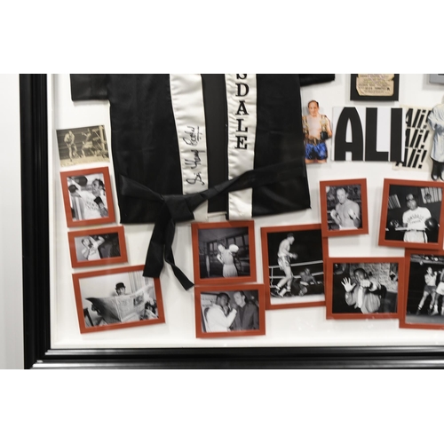 6 - Framed Muhammad Ali and Henry Cooper Presentation with Original Signatures