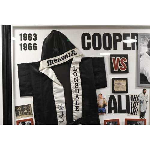 6 - Framed Muhammad Ali and Henry Cooper Presentation with Original Signatures