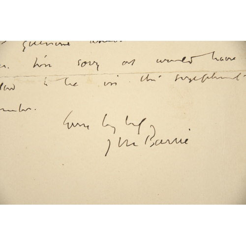 65 - J.M. Barrie (1860 - 1937) Original Handwritten Letter & Envelope.