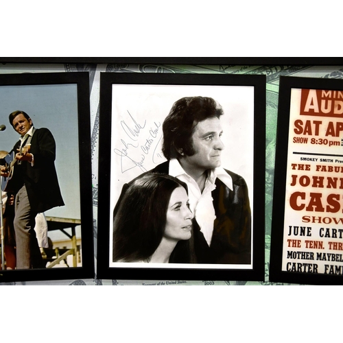 68 - Framed Presentation with Original Johnny Cash Signature