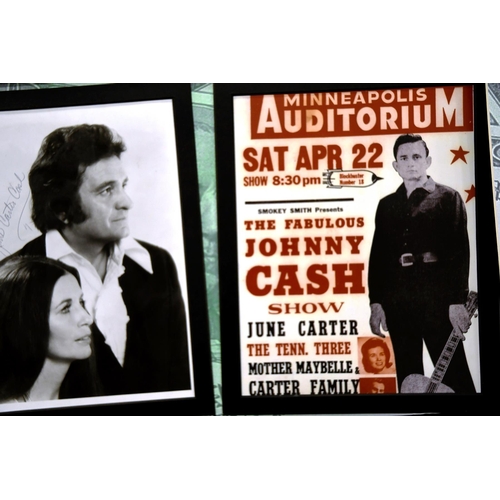 68 - Framed Presentation with Original Johnny Cash Signature