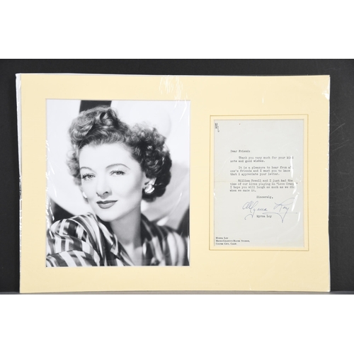 70 - MYRNA LOY Original signature