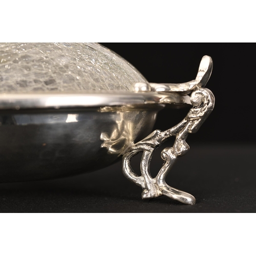 131 - Silver Bowl with Glass Lid