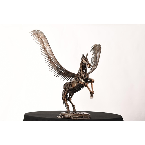 3 - Hand Made Pegasus Metal Sculpture