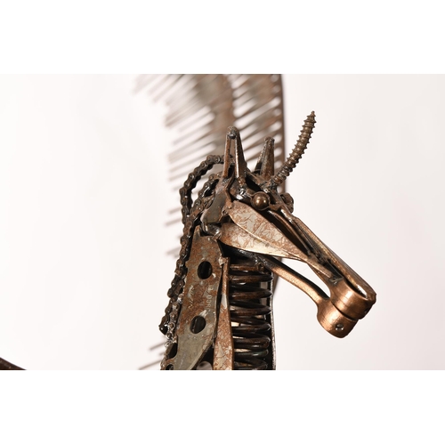 3 - Hand Made Pegasus Metal Sculpture