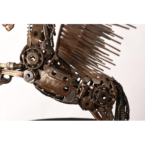 3 - Hand Made Pegasus Metal Sculpture