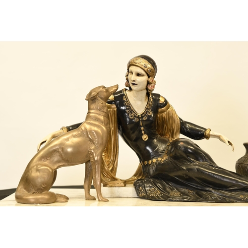 34 - Deco Style Lady & Dog