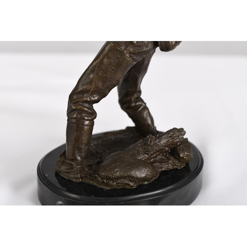 51 - Bronze Fisherman Sculpture