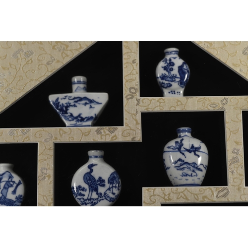 54 - Framed Set of Porcelain Vases