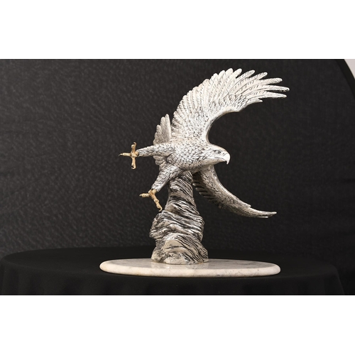 89 - Eagle Sculpture on Marble Base