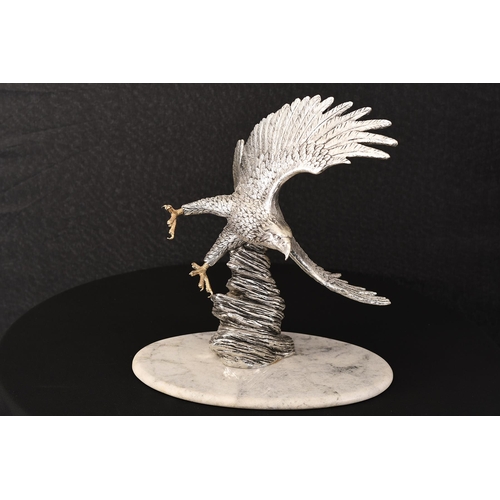 89 - Eagle Sculpture on Marble Base