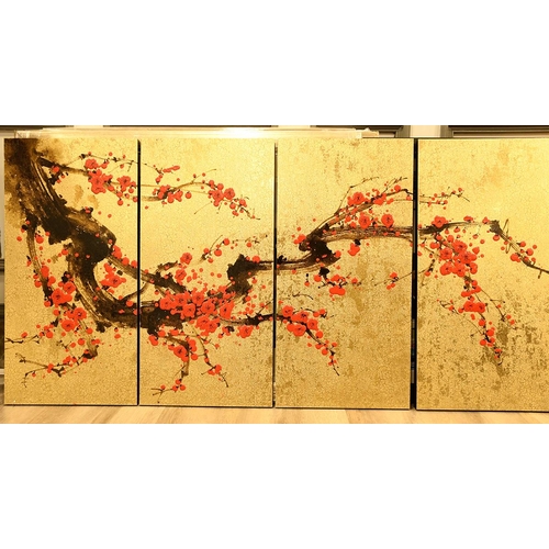 18 - Gold Leaf Four Panel Painting