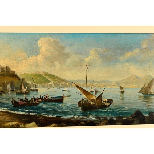 27 - Oil on Canvas by E. Ferrante Harbour Scene