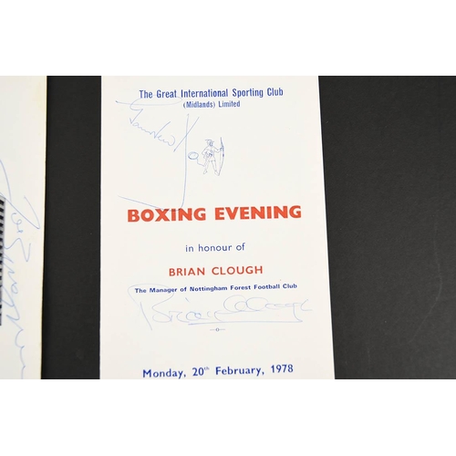 11 - BOXING PROGRAMS (4) Original signatures