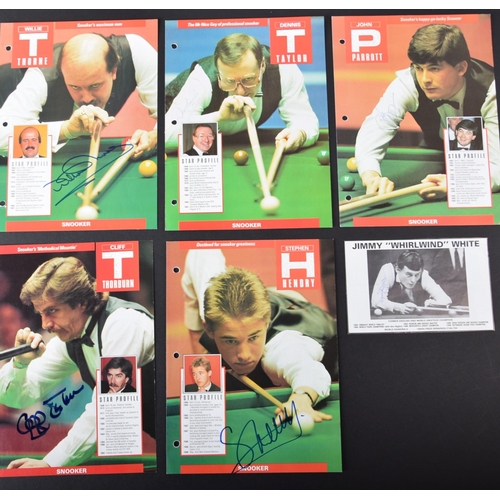 110 - Snooker Legends original signatures