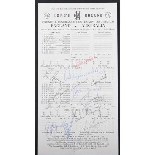 111 - England V Australia original signatures