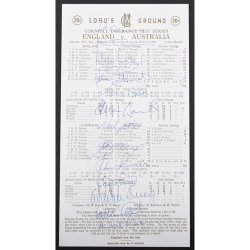 132 - England V Australia original signatures