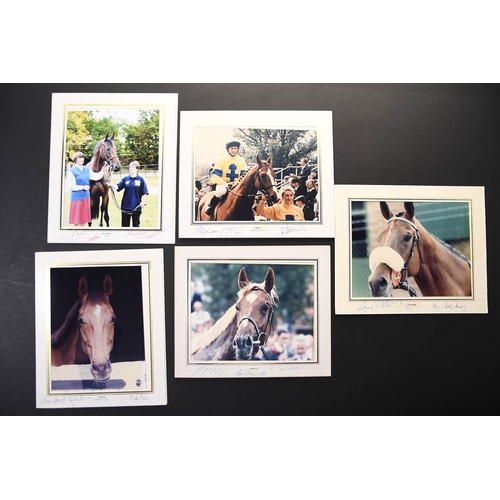 151 - Horse racing photos with Jockey, Trainer & Owner original signatures.