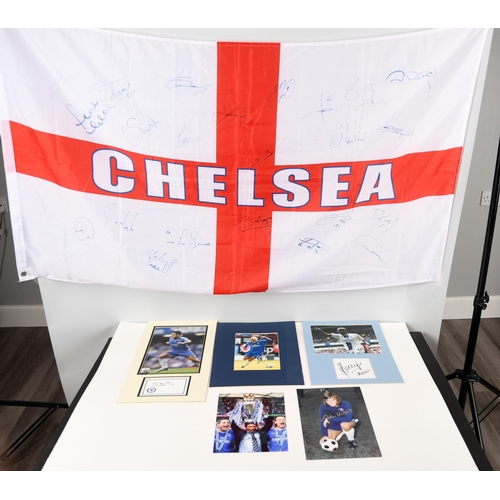 161 - CHELSEA STARS & SIGNED FLAG Original Signature