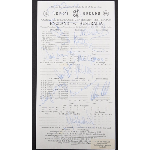 164 - England V Australia original signatures