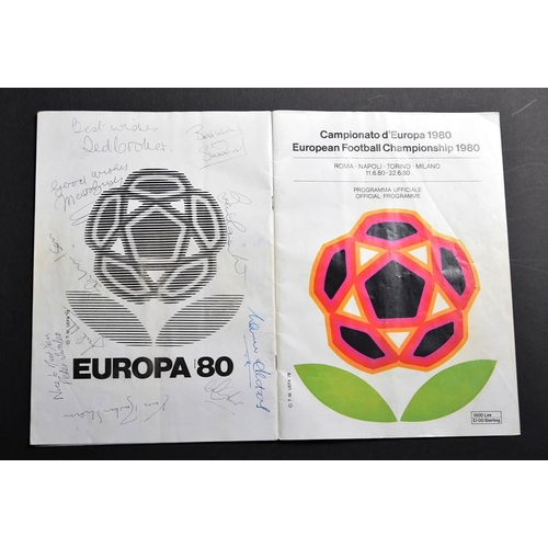 169 - A signed 1980 European Championship Programme. The official Italian tournament issue bearing origina... 