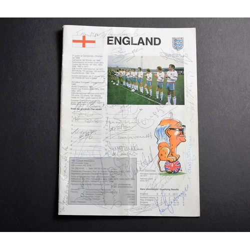 169 - A signed 1980 European Championship Programme. The official Italian tournament issue bearing origina... 