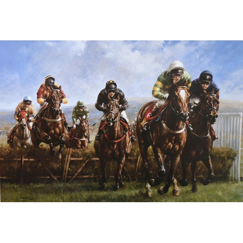 50 - Istabraq at Cheltenham - Limited Edition signed print by Graham Isom.