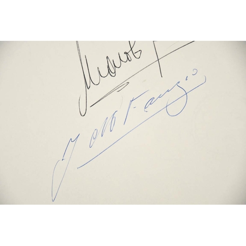 81 - JUAN MANUEL FANGIO Original signature.