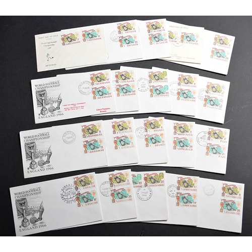 84 - Twenty 1966 World Cup First Day Covers issued in British Commonwealth nations.