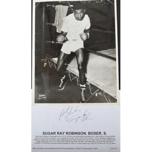 95 - Sugar Ray Robinson original signature